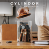 Humidor Cylindor - Tarro de Vidrio y Tapa de Madera de Acacia