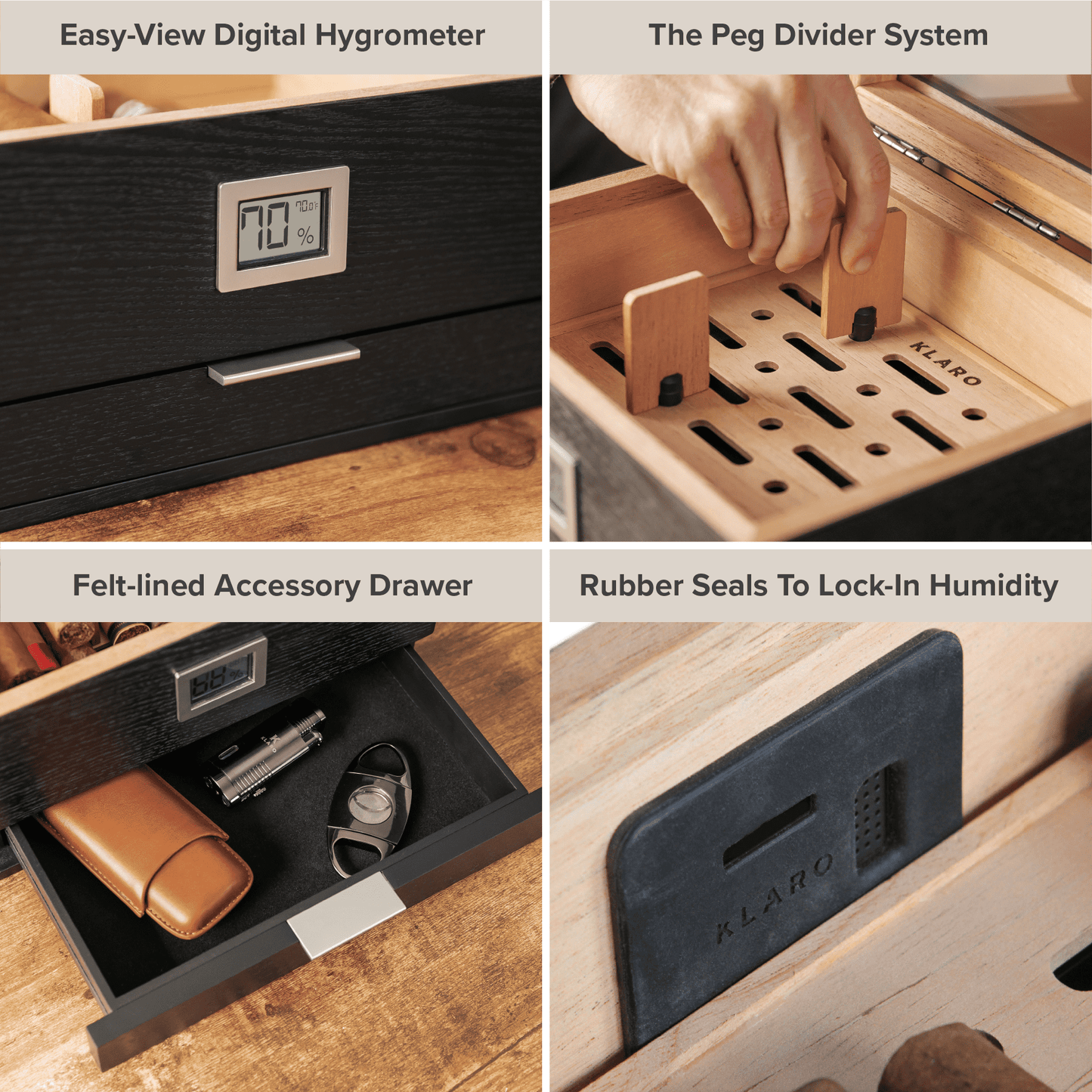 Humidor superior de vidrio Mill