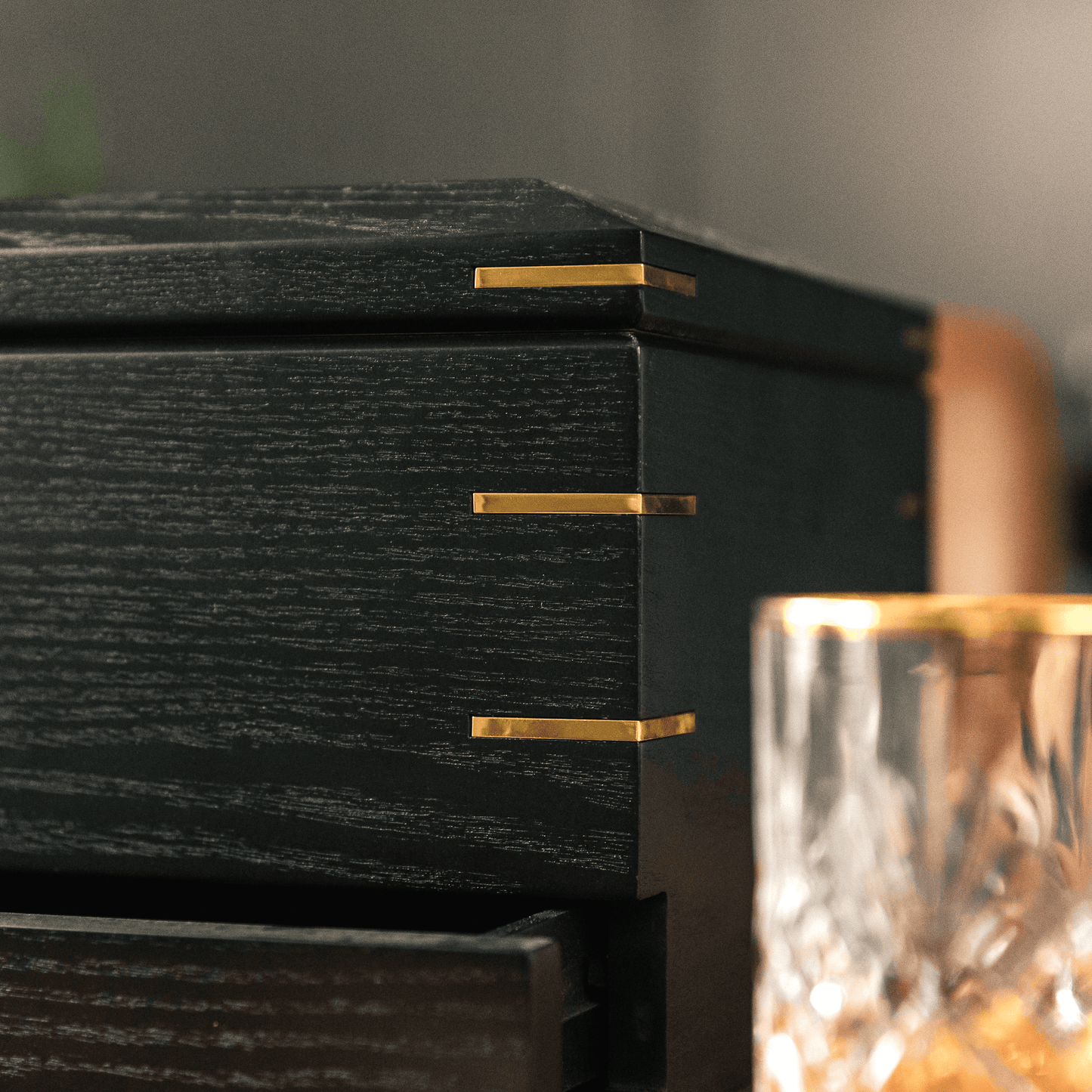 Humidor superior de cristal real