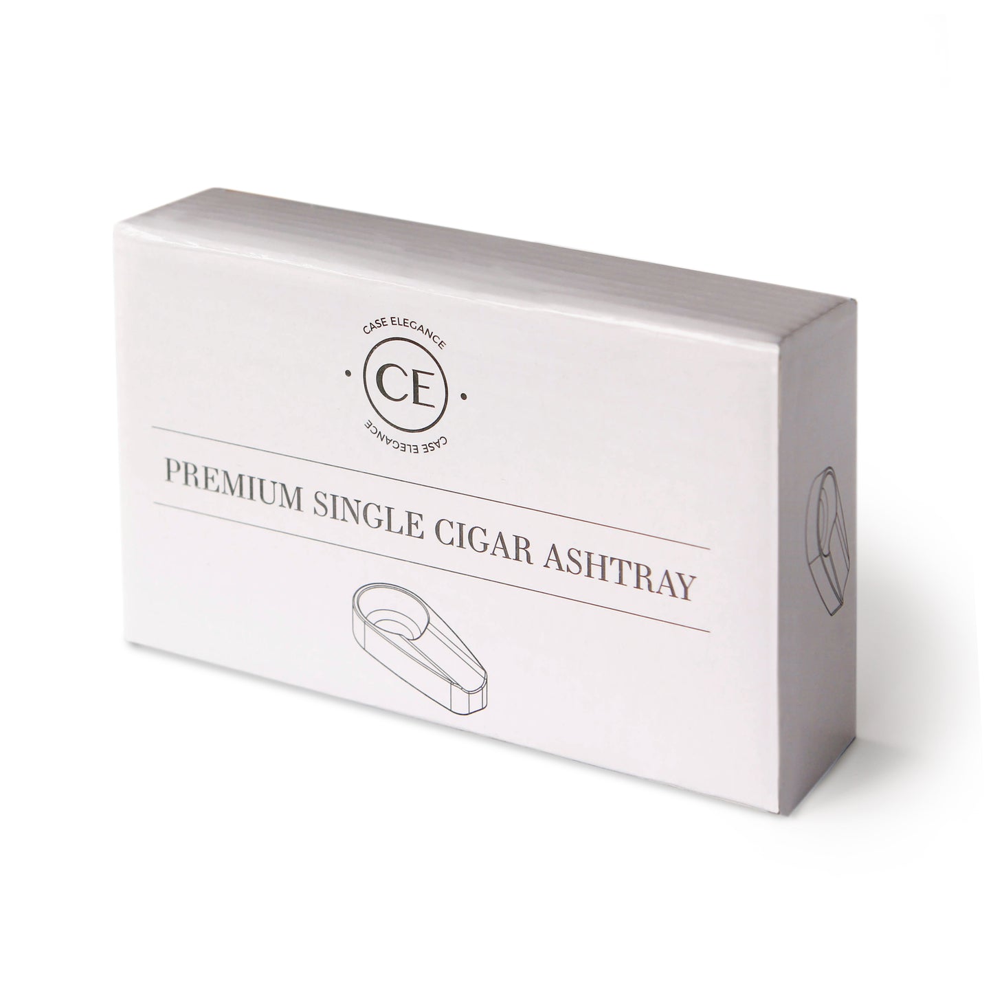 Cenicero individual de cerámica con incrustaciones doradas y negras