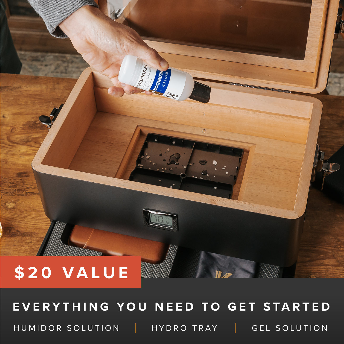 Black Edition Military Humidor + Smart Valet