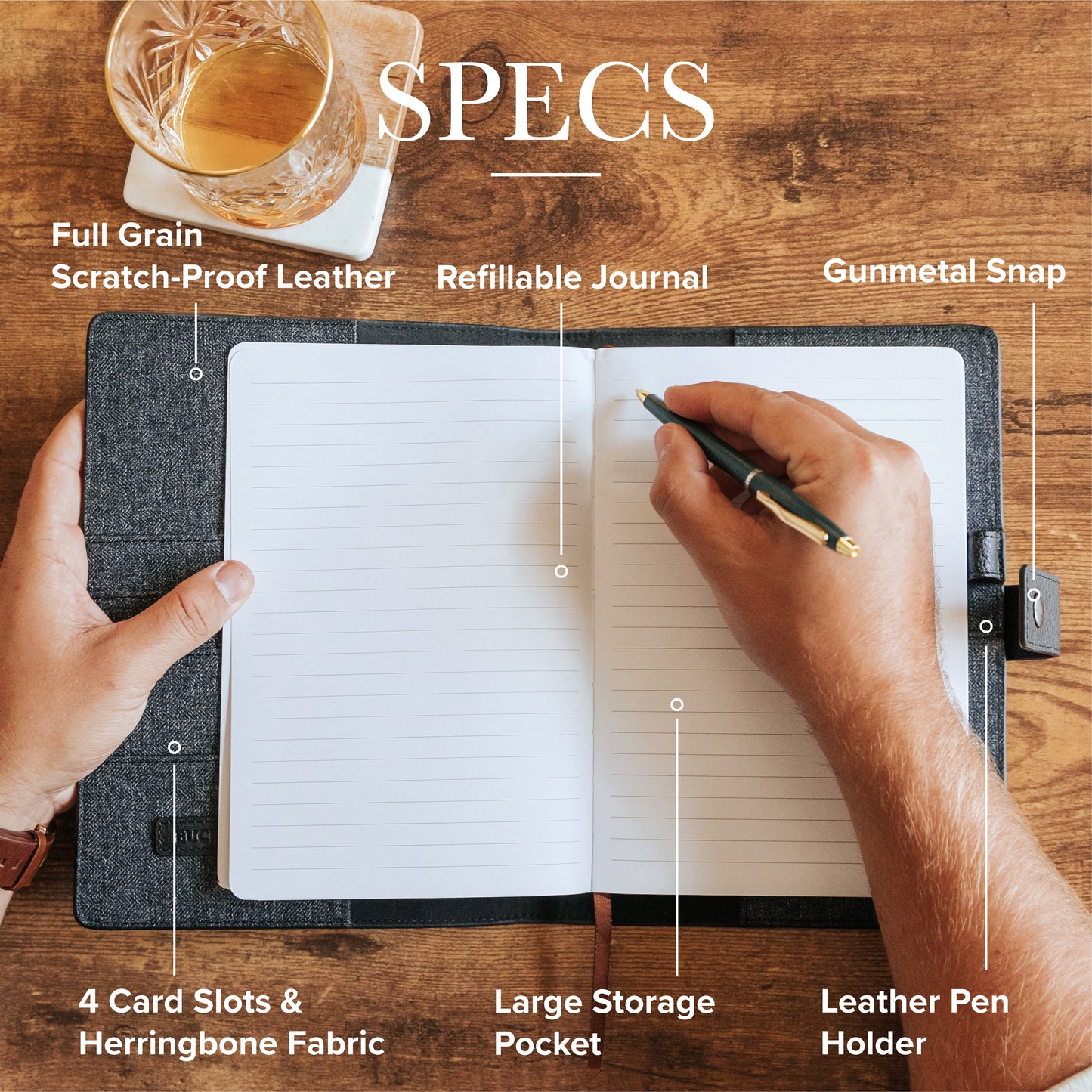 Bucksaw refillable cuero diario