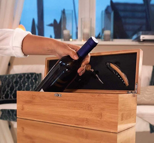 L'ensemble de coffret de vin caseElegance-parfait pour ce passionné de vin cette saison des fêtes