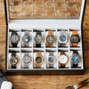 Boîte de montre en bois massif - 12 cases