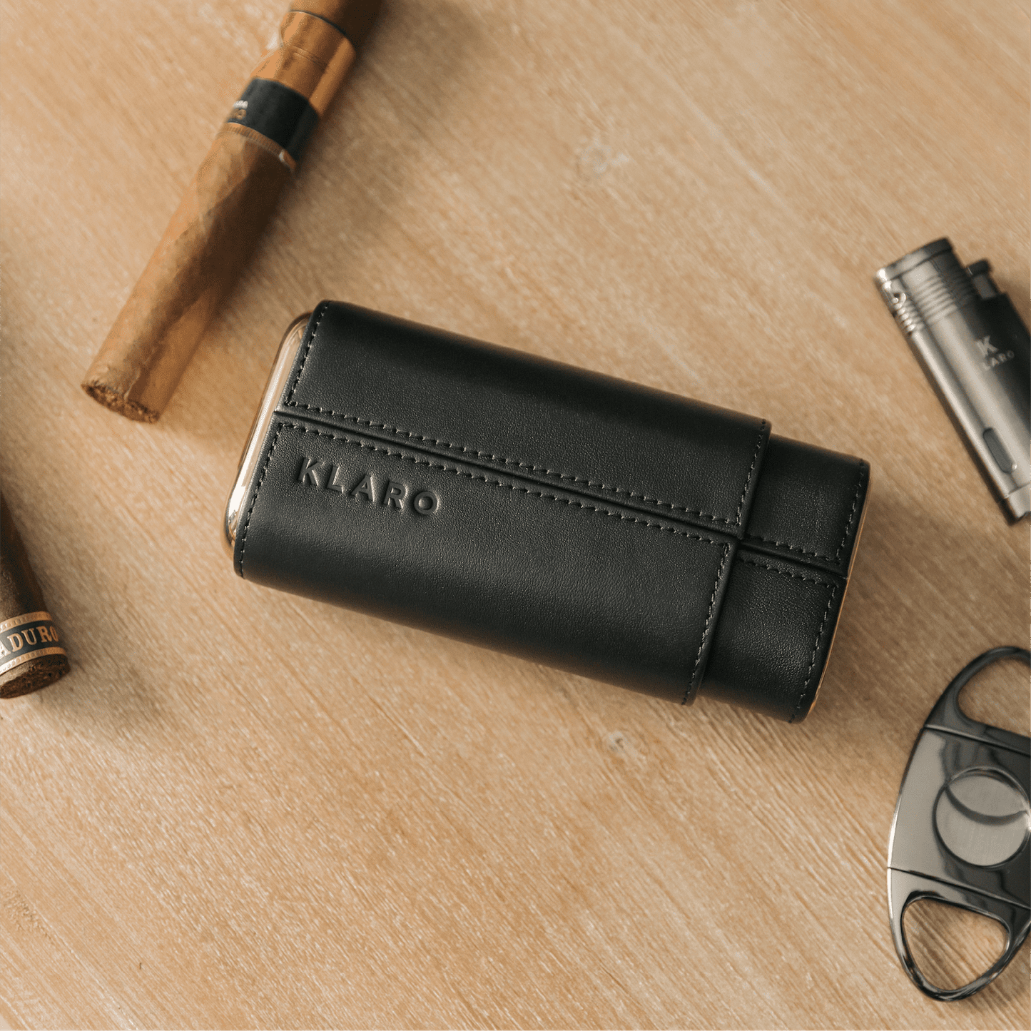 Estuche de viaje premium para 3 cigarros