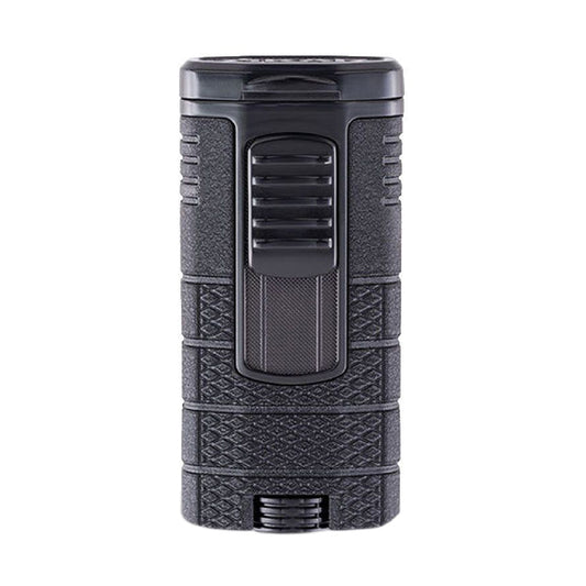 Encendedor de llama Xikar Tactical Triple Jet Torch - Negro sobre negro