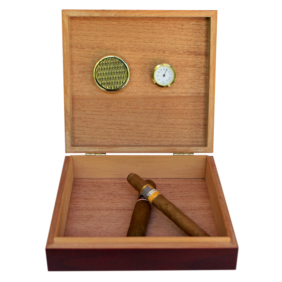 Humidor de cereza analógico de escritorio