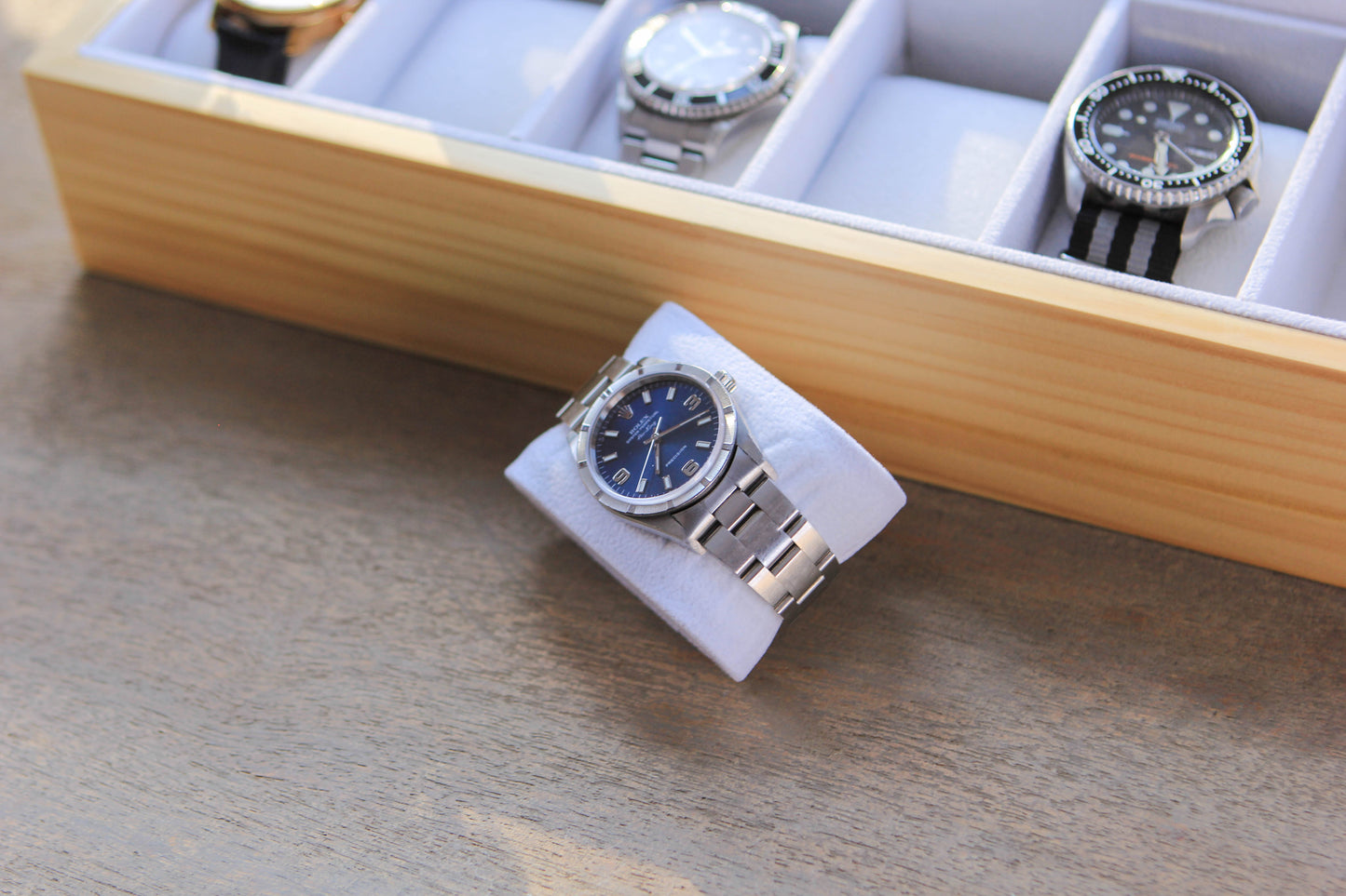Scatola degli orologi in legno di pino - 6 slot