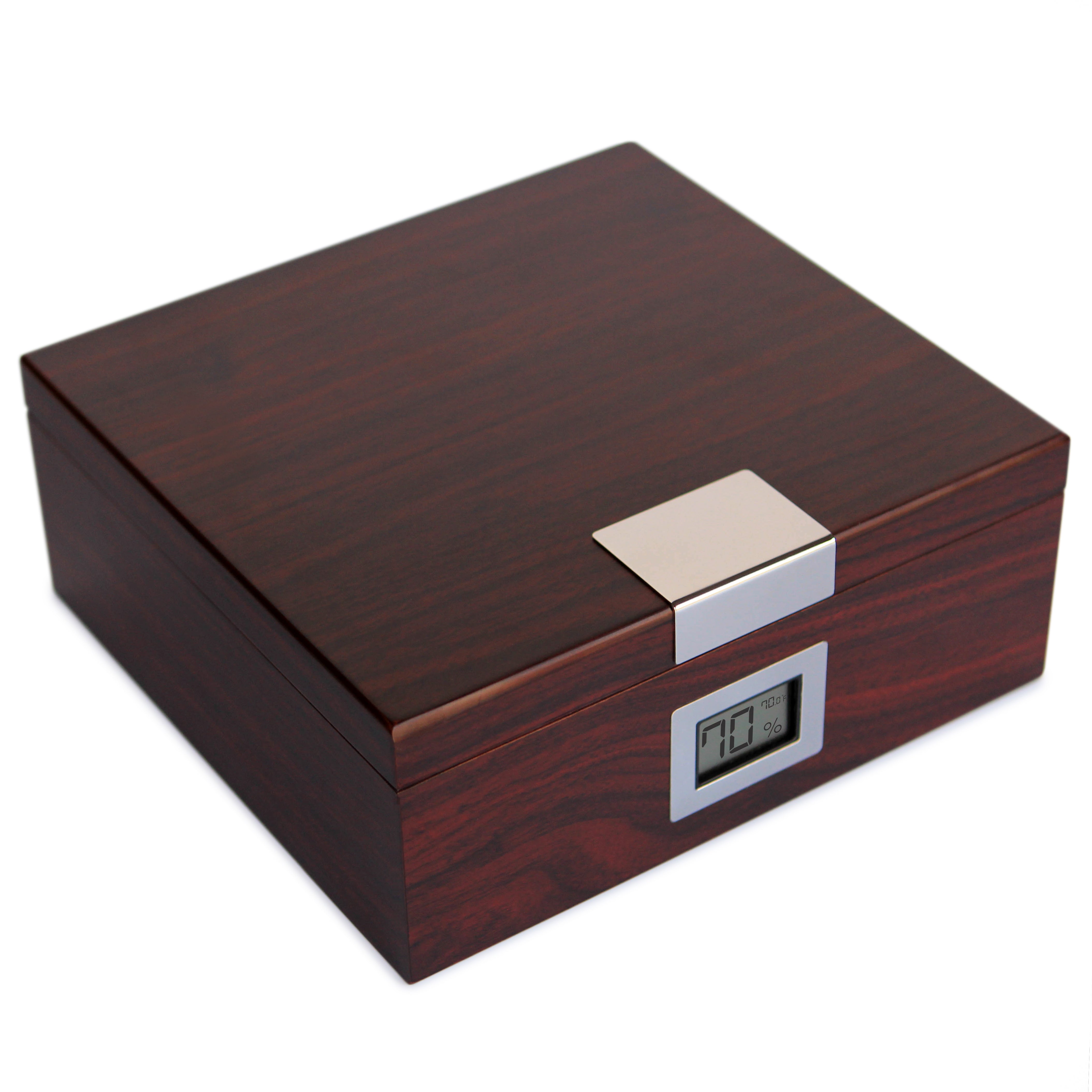 Sigaro Personal Humidor Wood Box with Hygrometer