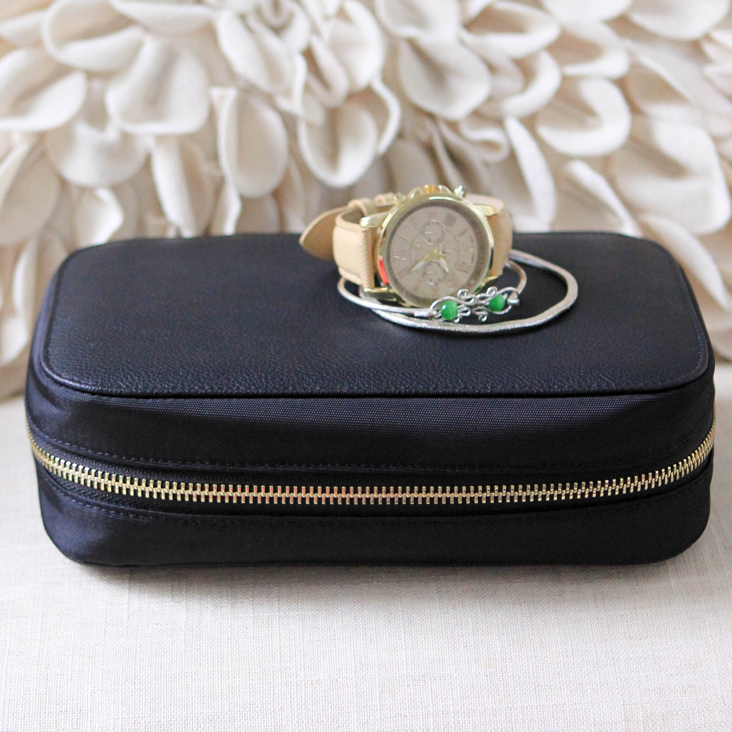 Organizador de joyas de viaje grande - Negro