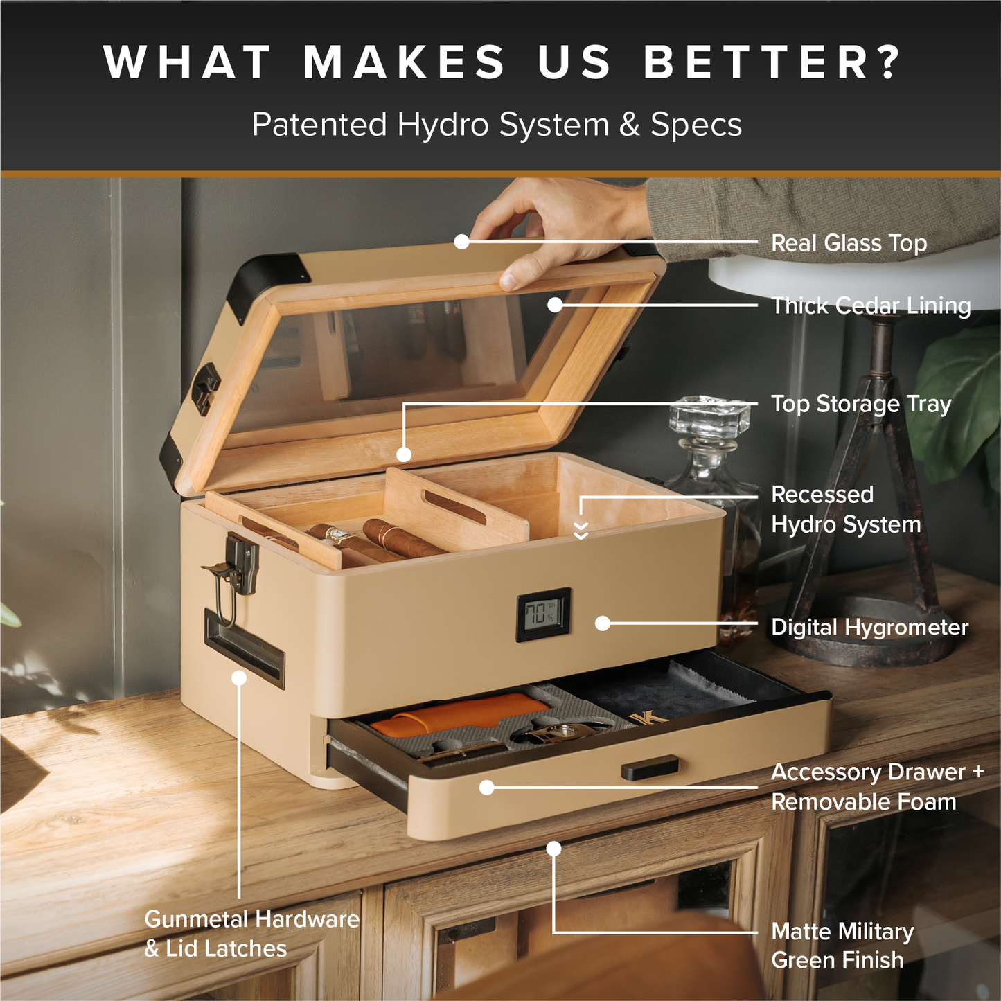 Coyote Tan Edition Military Humidor