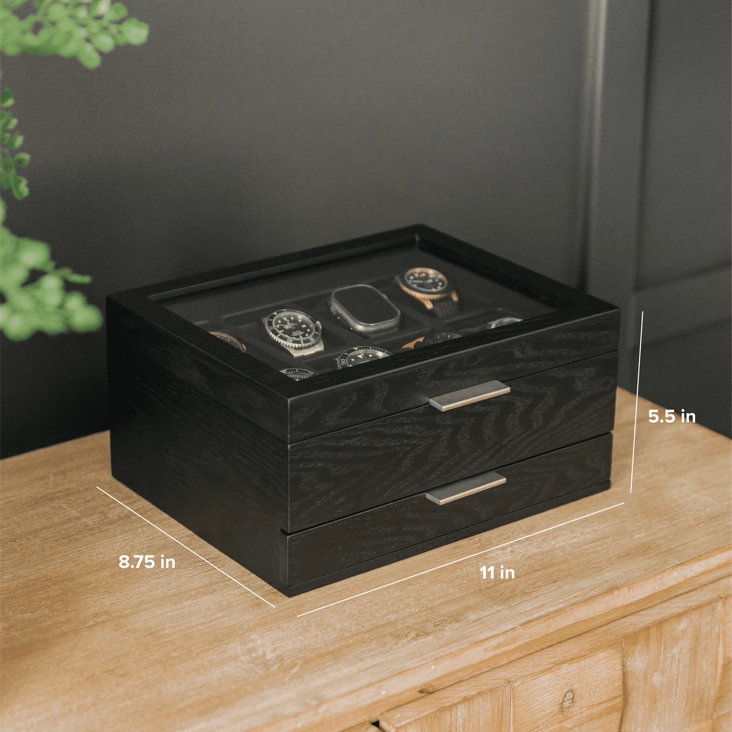 Caja de reloj modular Mill - 8 ranuras