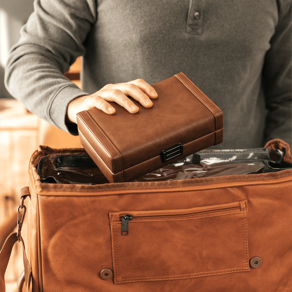 Cigar Travel Humidor  Portable Briefcase Wrapper Cedar Wood