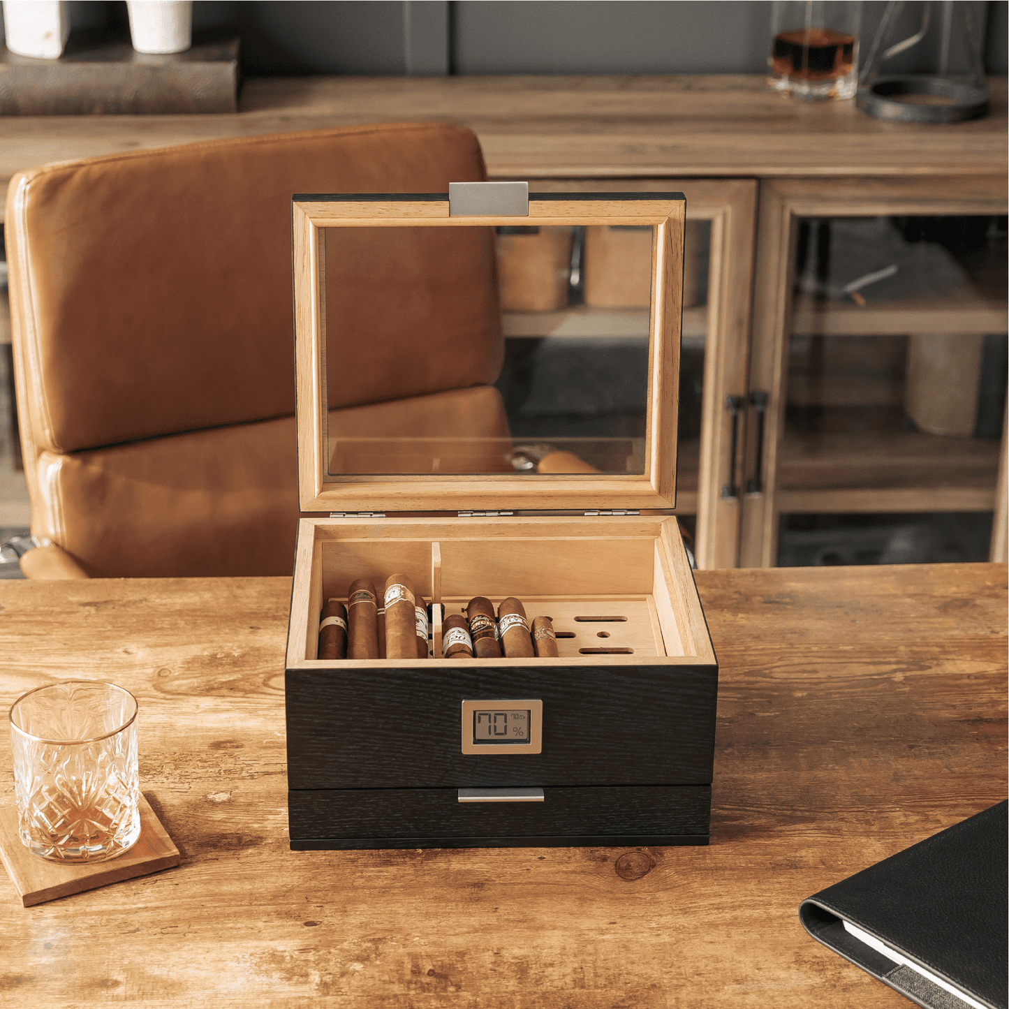 Humidor superior de vidrio Mill
