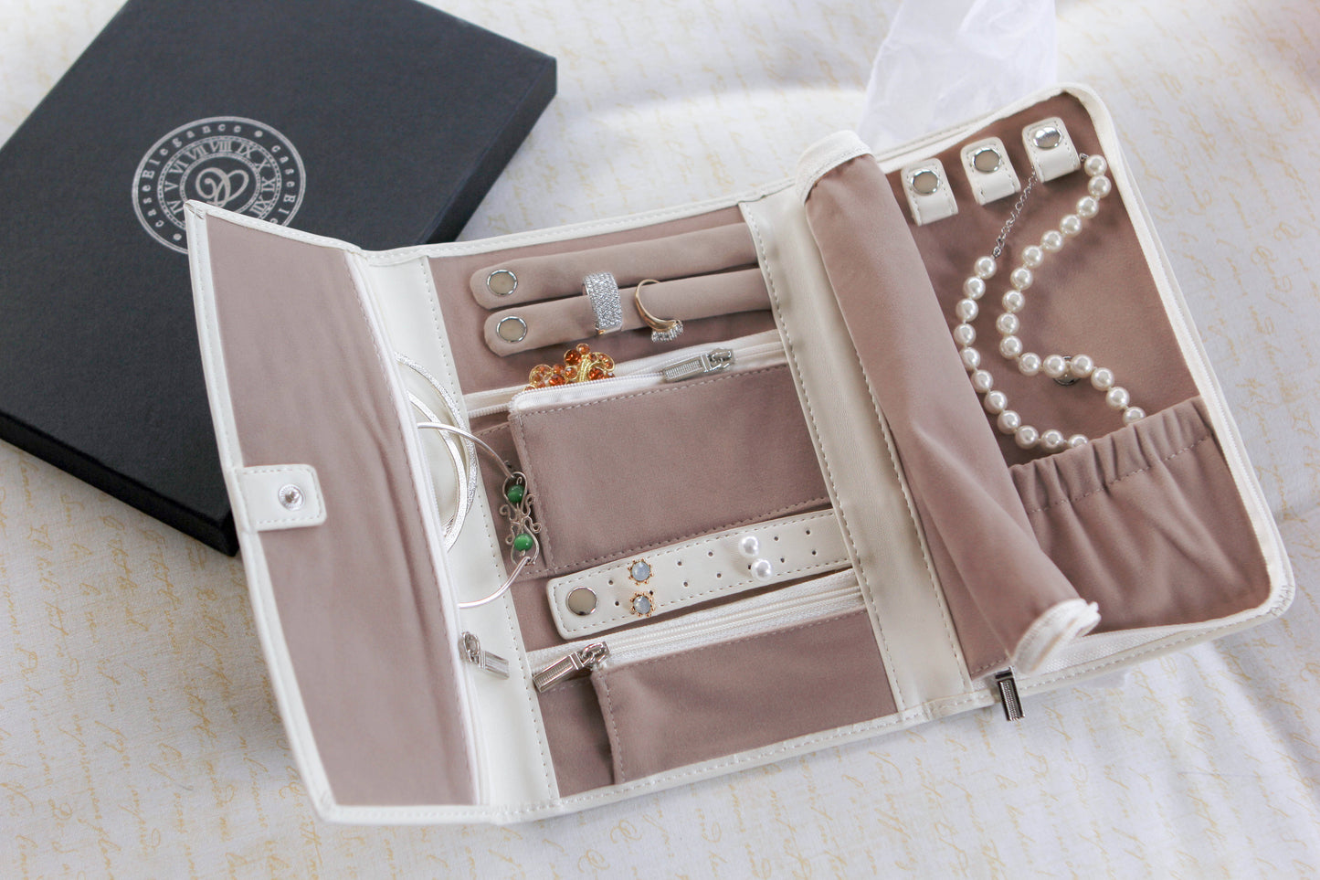 Travel Jewelry Case - Vegan Leather