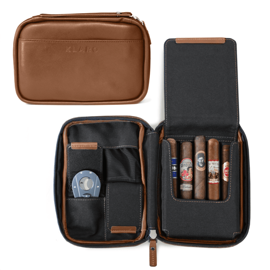 Flint Travel Leather Cigar Case