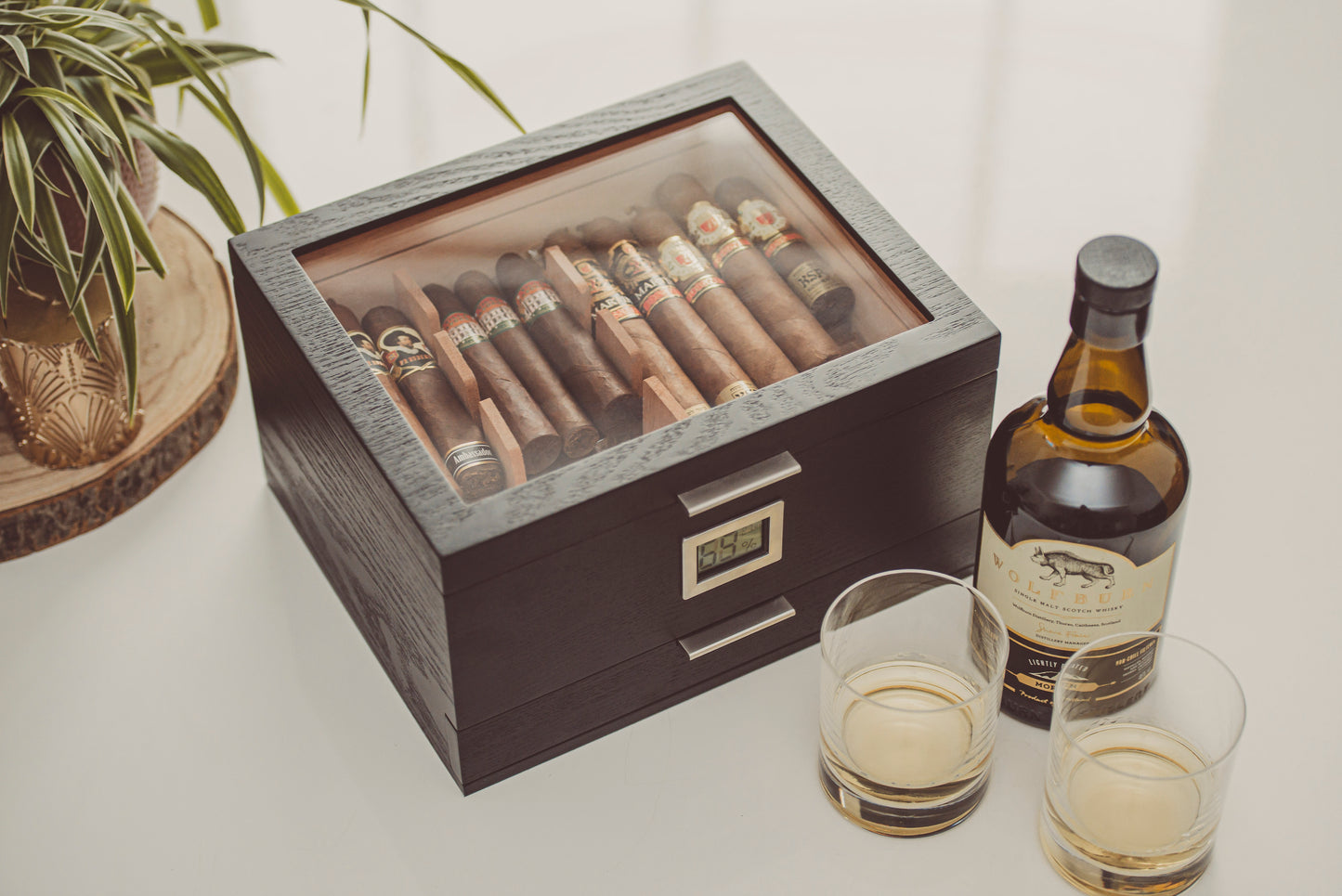 Humidor superior de vidrio Mill