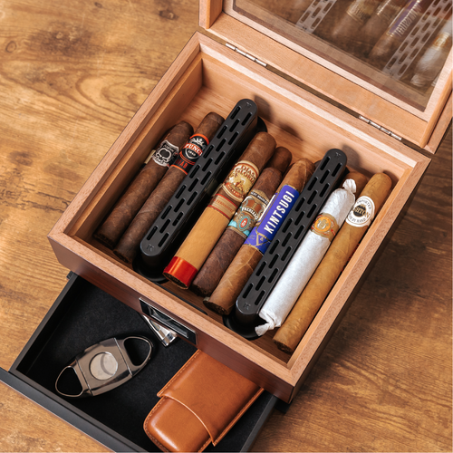 Renzo Glas-Top Humidor Würzung Anweisungen