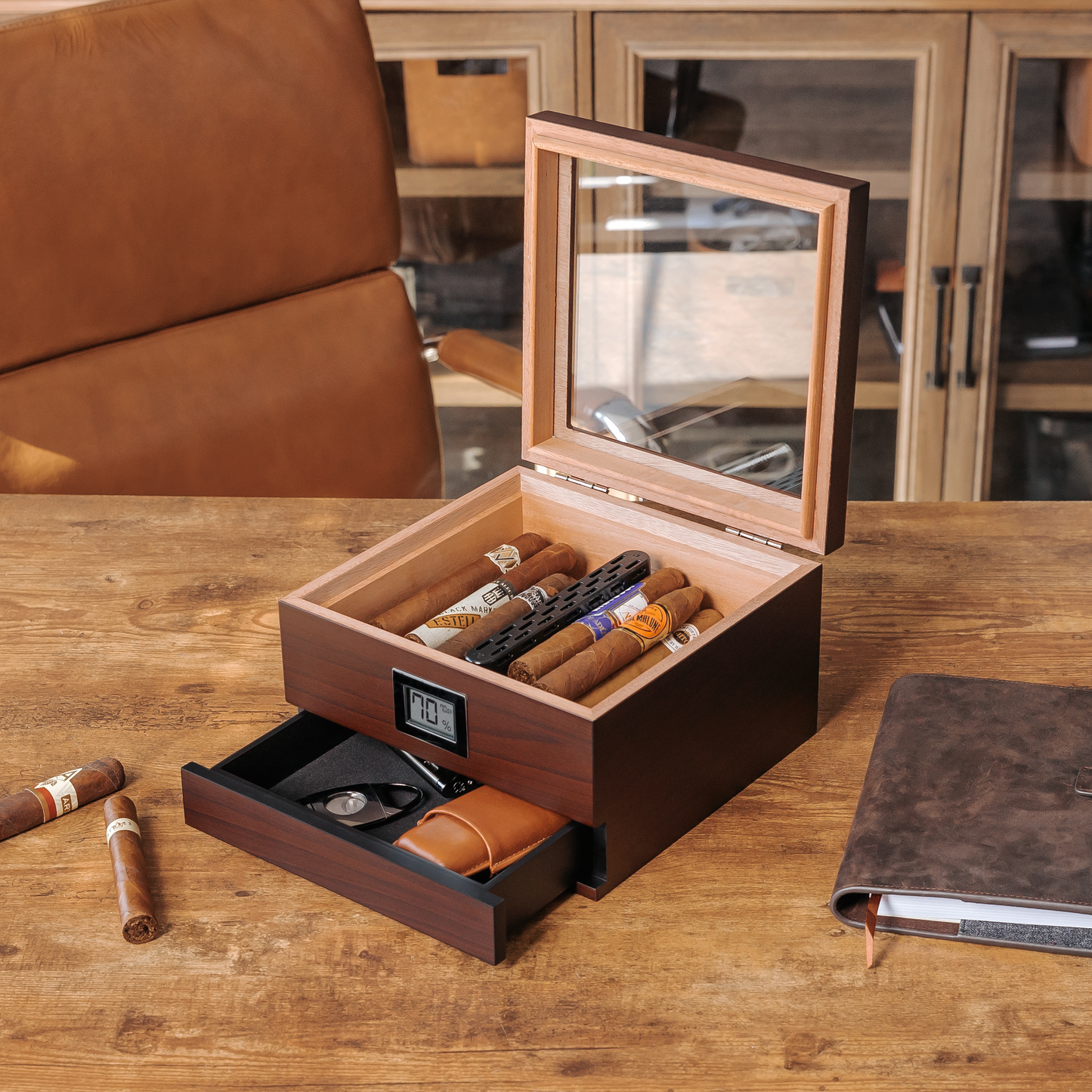 Renzo Glas-Top-Humidor