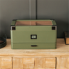 Humidor militar con tapa de vidrio