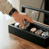 Caja de reloj de imitación de cocodrilo - 6 ranuras 