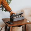 Caja de reloj bicolor en espiga - 5 ranuras
