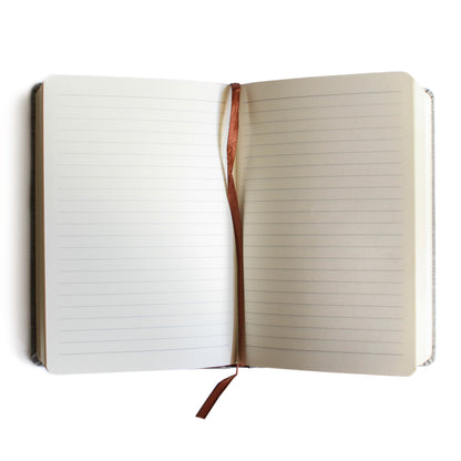 Cuaderno de reglas de lino fino de 8.4 x 5.7 pulgadas de Bucksaw -