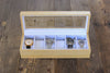 Caja de reloj de madera de pino - 6 ranuras