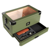 Humidor militar con tapa de vidrio