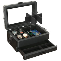 Caja de reloj negra militar
