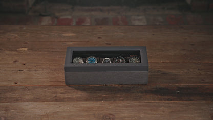 Boîte de montre bicolore à chevrons - 5 cases