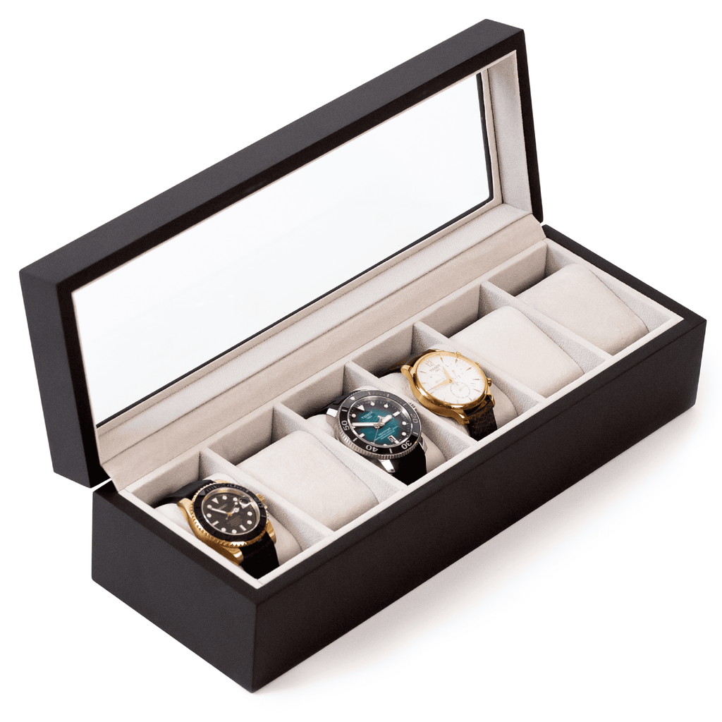 Boîte à montres couleur expresso