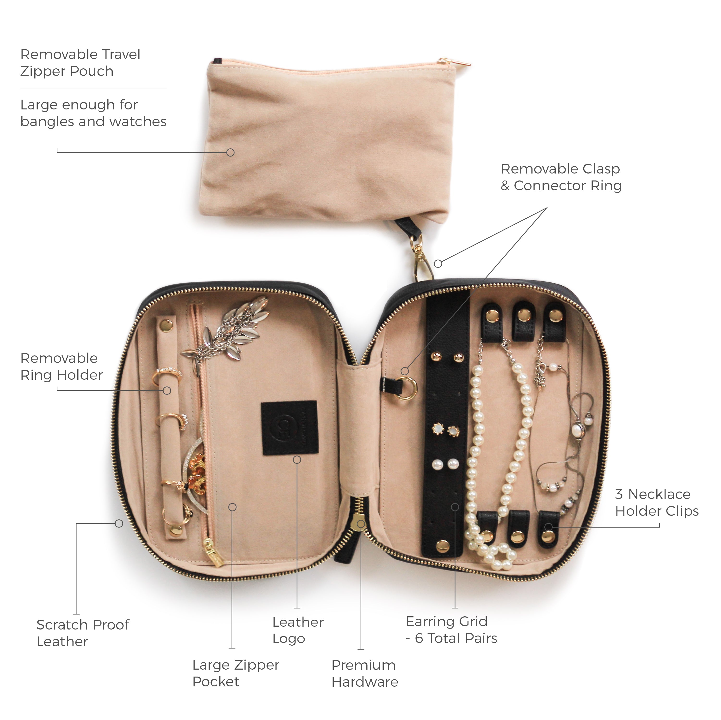 Necklace travel case shop