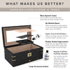Humidor superior de cristal real 