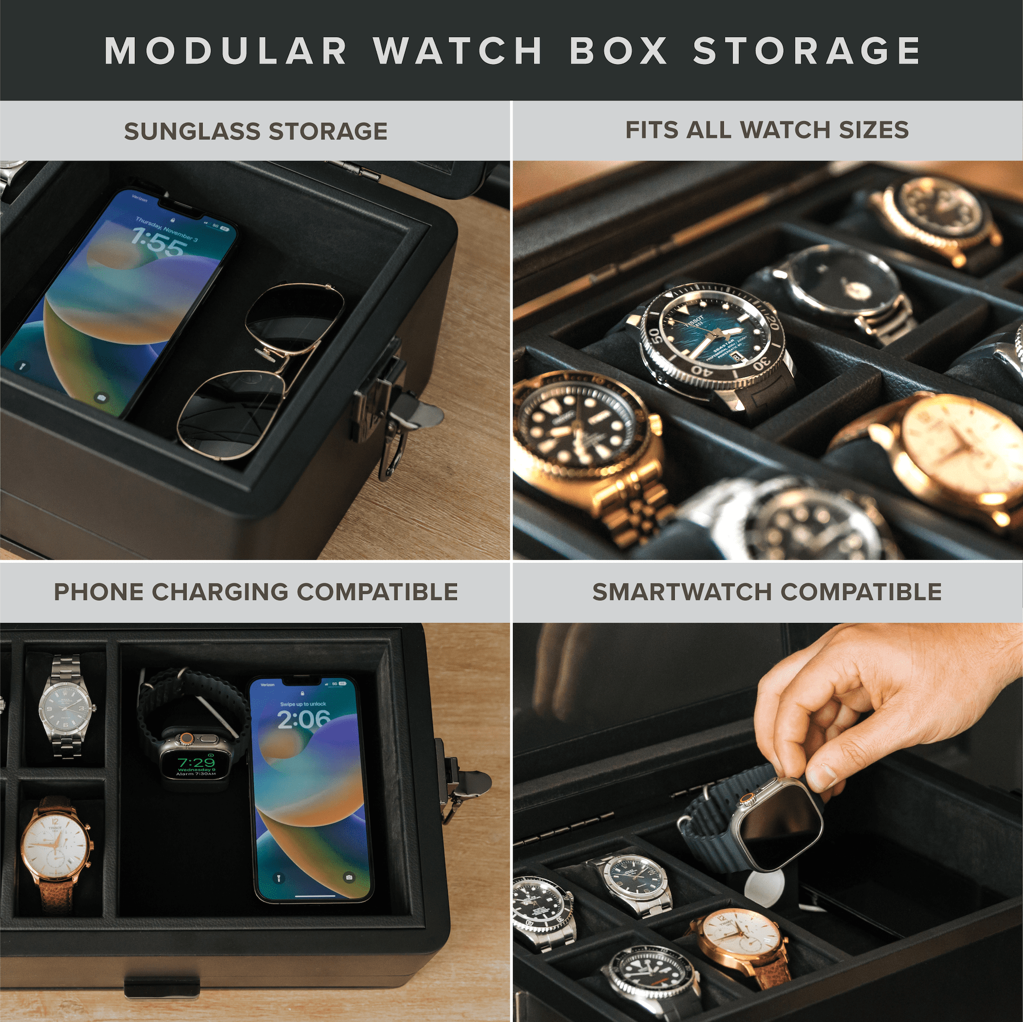 Mill Modular Watch Box - 8 Slot – Case Elegance
