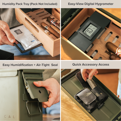 The Smoke Can - Green 50 Cal Humidor