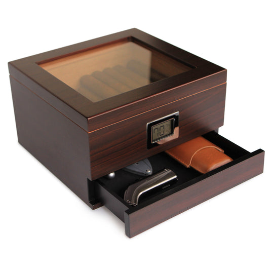 Humidor con tapa de cristal Renzo