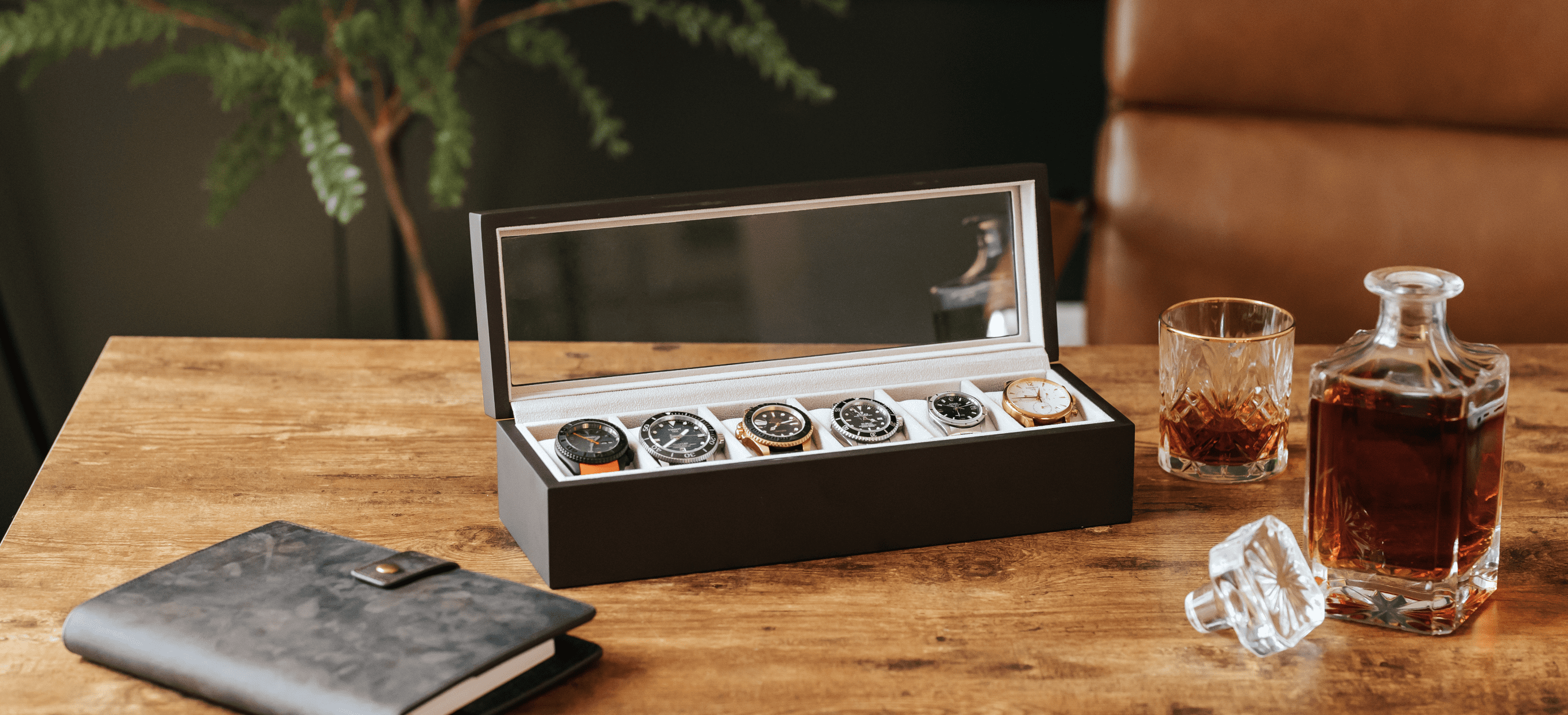 Organizer Orologi In Ecopelle - Custodia Da Viaggio Con 3 Scomparti - Foto 12