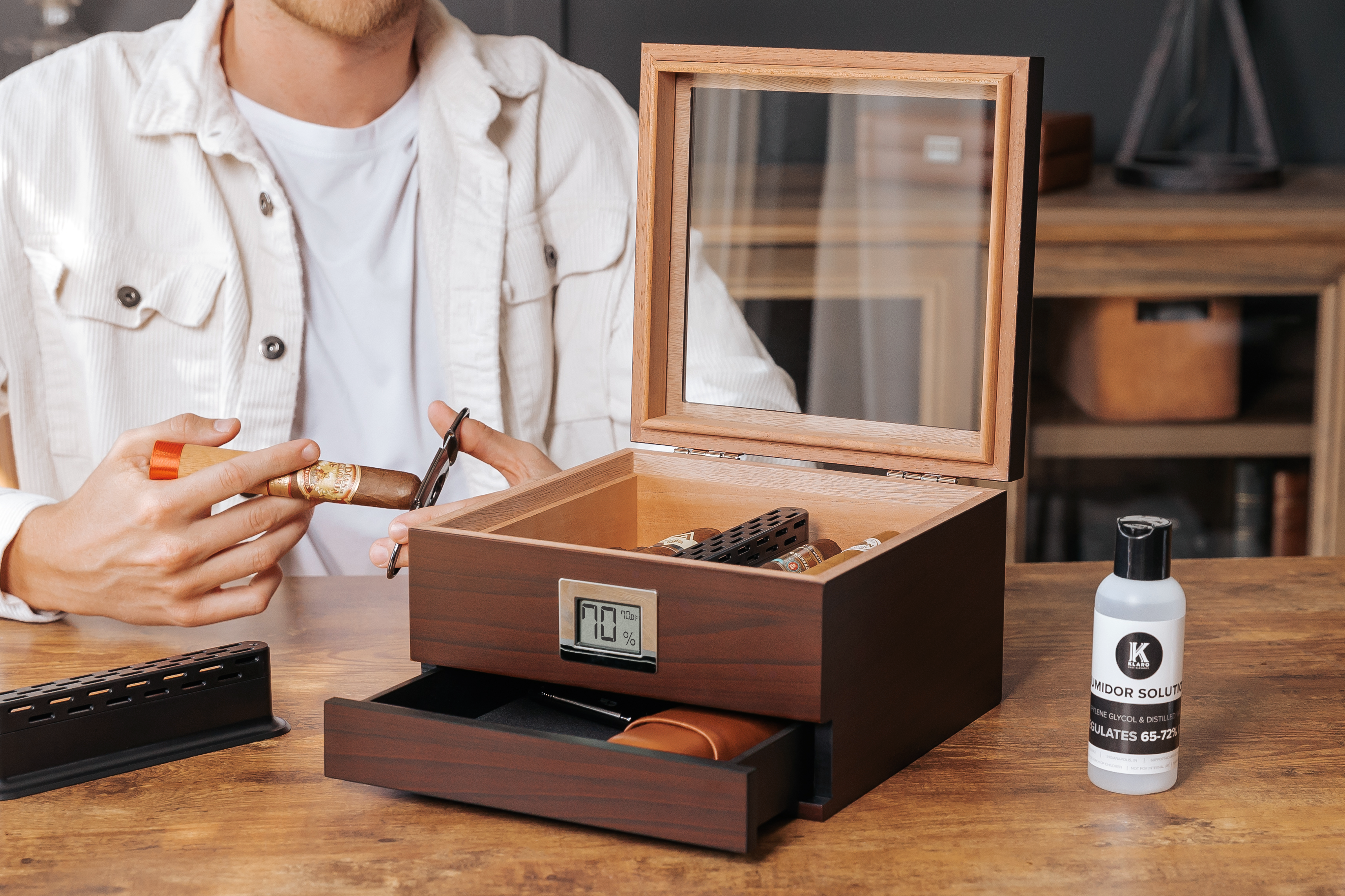 Organizer Orologi In Ecopelle - Custodia Da Viaggio Con 3 Scomparti - Foto 14