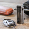 Pacchetto di accessori Premium Gunmetal - Tagliasigari, accendino a torcia, custodia da viaggio