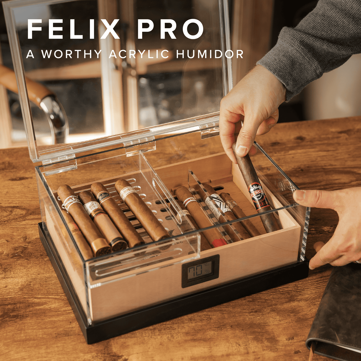 Felix Pro Tupperdor - Acrylic Humidor