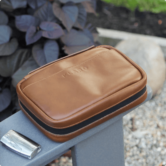 Flint Travel Leather Cigar Case