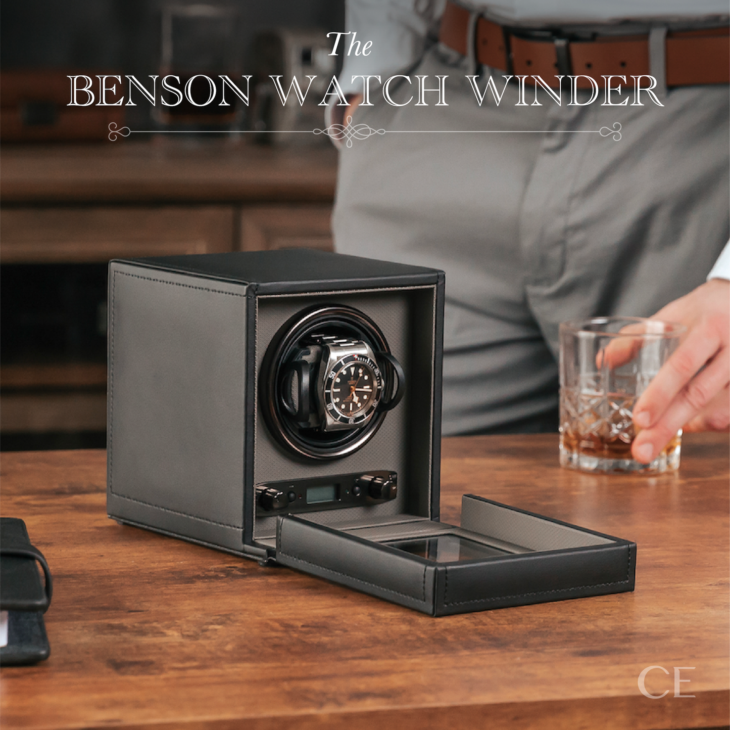 The Benson Single Watch Winder - Black