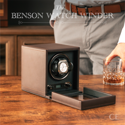 The Benson Single Watch Winder - Brown