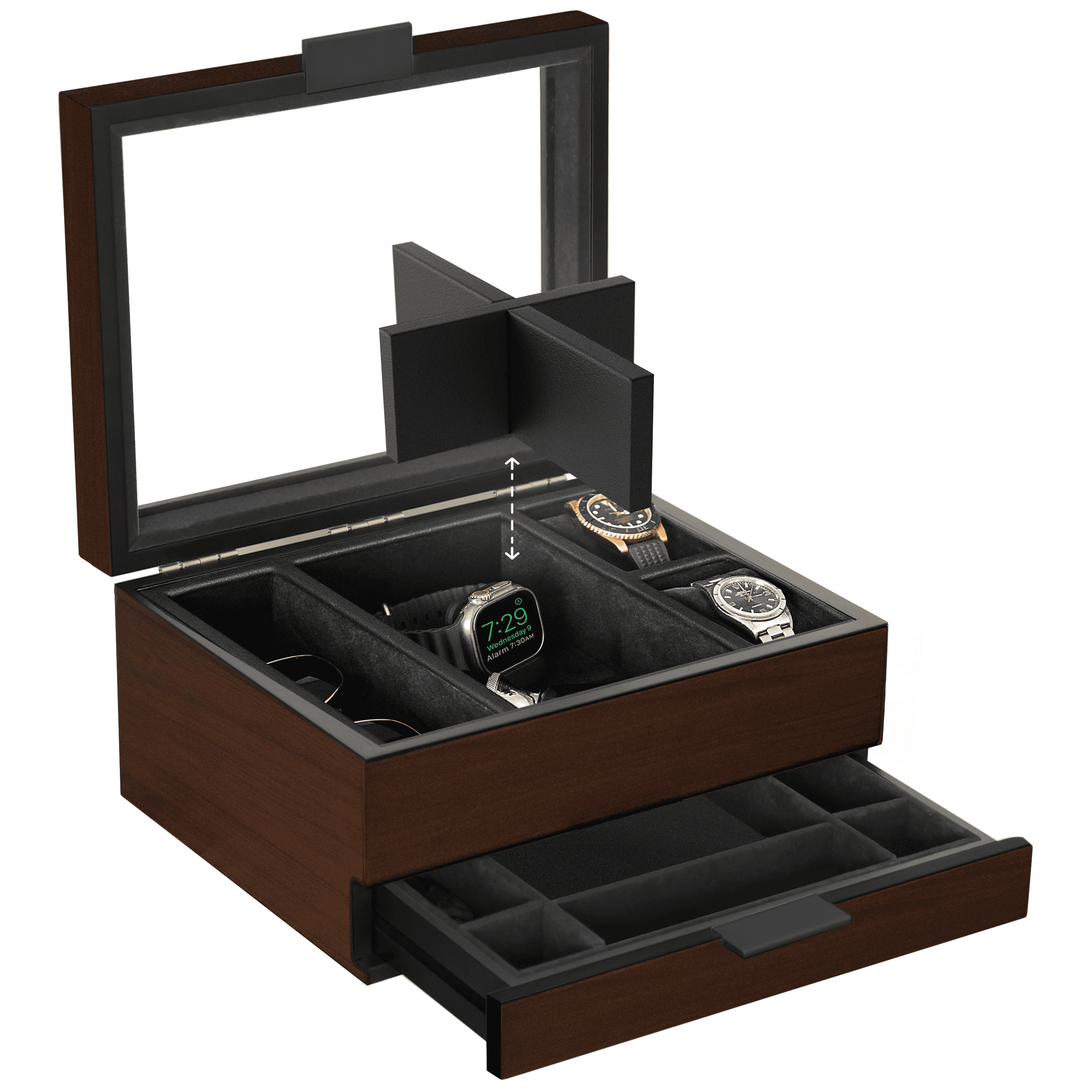 Buy FeibrandFeibrand Watch Box, Watch Box for Men, 12 Slots Stylish Watch  Case with Watch Display and Storage, Watch Organizer and Collection Box  with Watch Holder Men's Watch Storage Case Gift Online