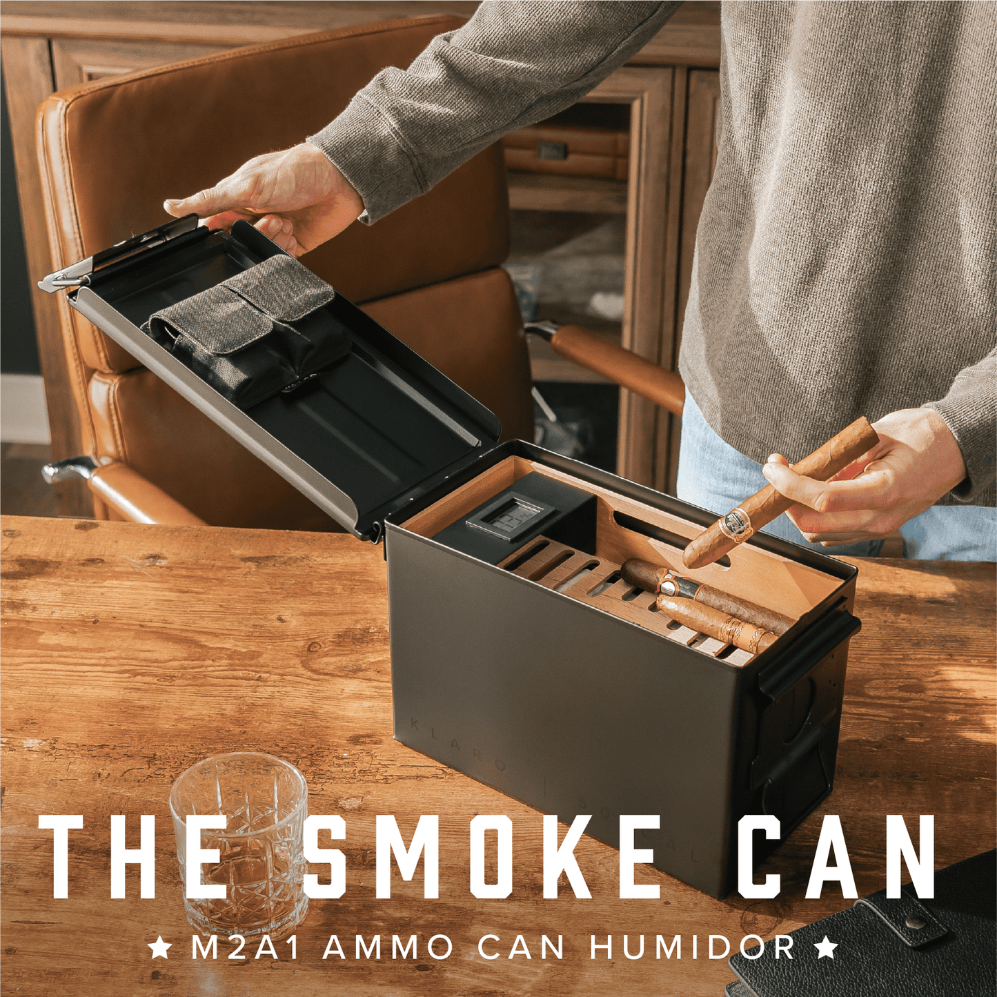 The Smoke Can - Black 50 Cal Humidor