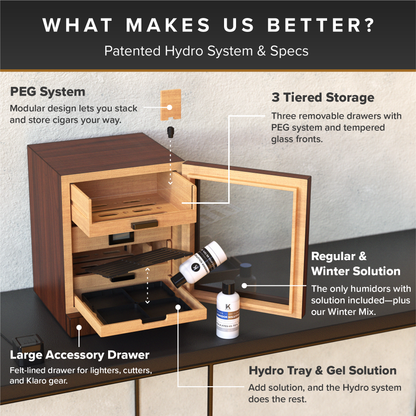 Luca Humidor Cabinet + Smart Valet