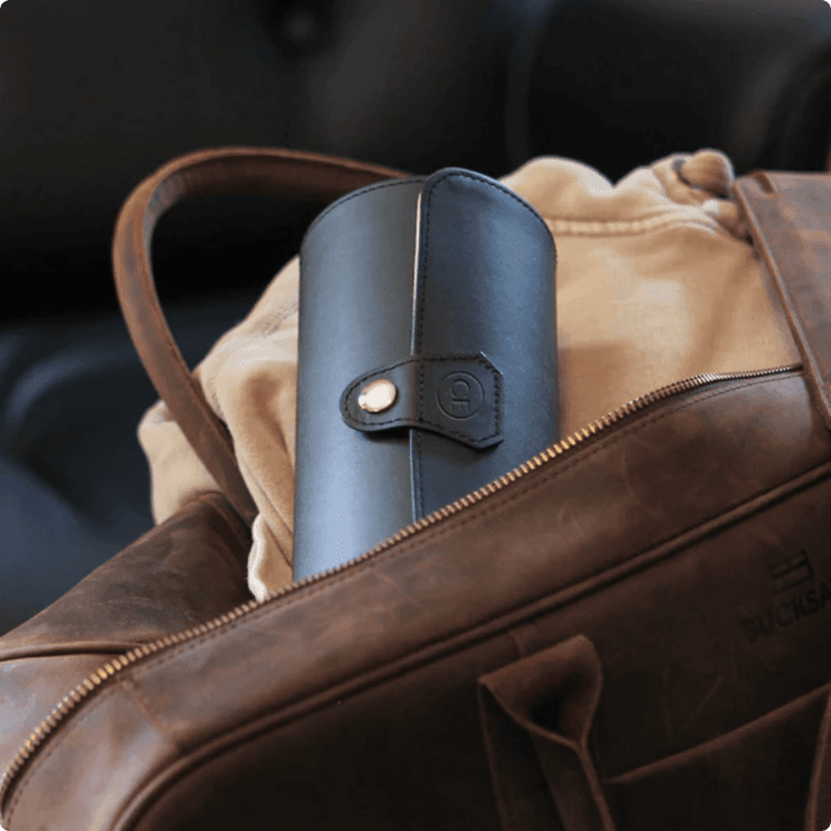 Flint Travel Leather Cigar Case – Case Elegance