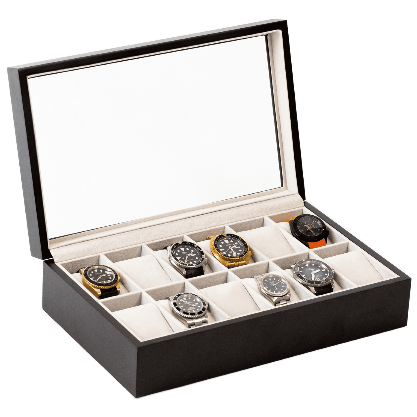Solid Wood Watch Box - 12 Slot