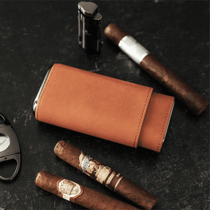 Premium 3 Cigar Travel Case